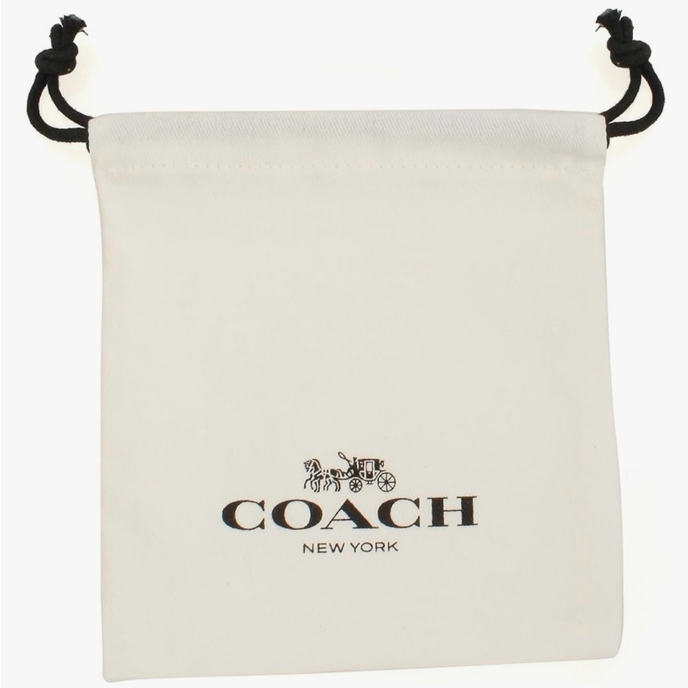 COACH Quilted C Tag Drop Earrings; GOLDEN SHADOW/GOLD - Picture 6 of 6